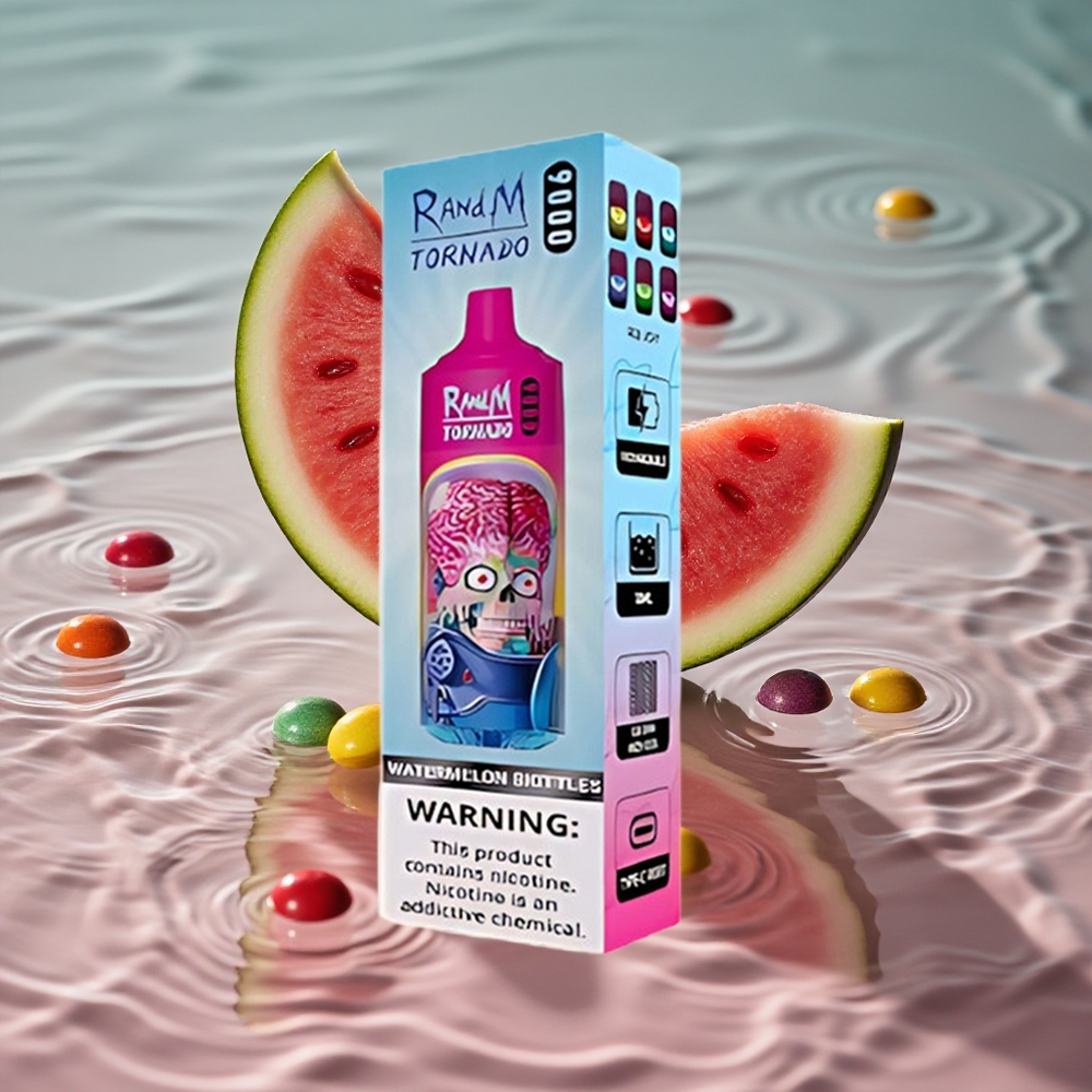 RandM Fumot Tornado 9000 Puffs Vienkartinis Vape Arbūzų Skittles