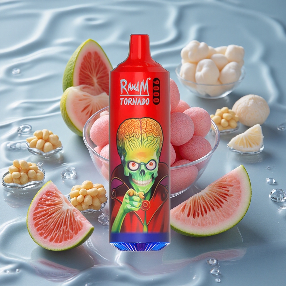 RandM Fumot Tornado 9000 Puffs Vienkartinis Vape Ledo Sultys