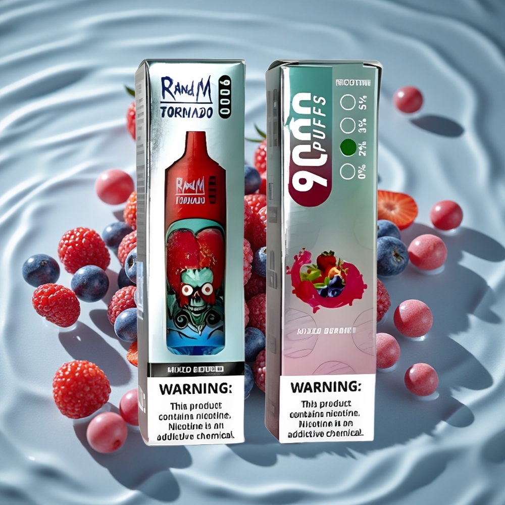 RandM Fumot Tornado 9000 Puffs Vienkartinis Vape Mišrios Uogos