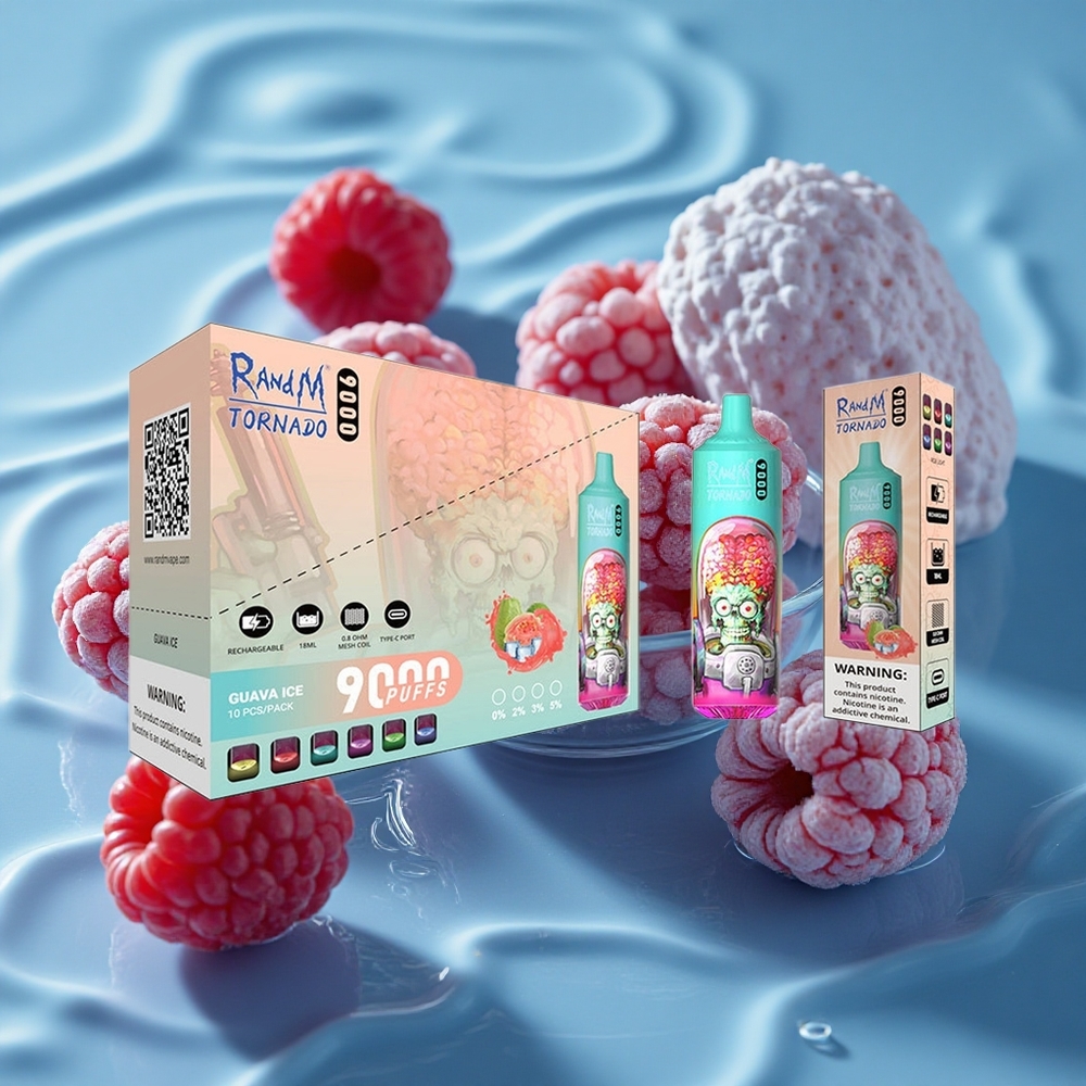 RandM Fumot Tornado 9000 Puffs Vienkartinis Vape Mėlyna Rūgščioji Avietė