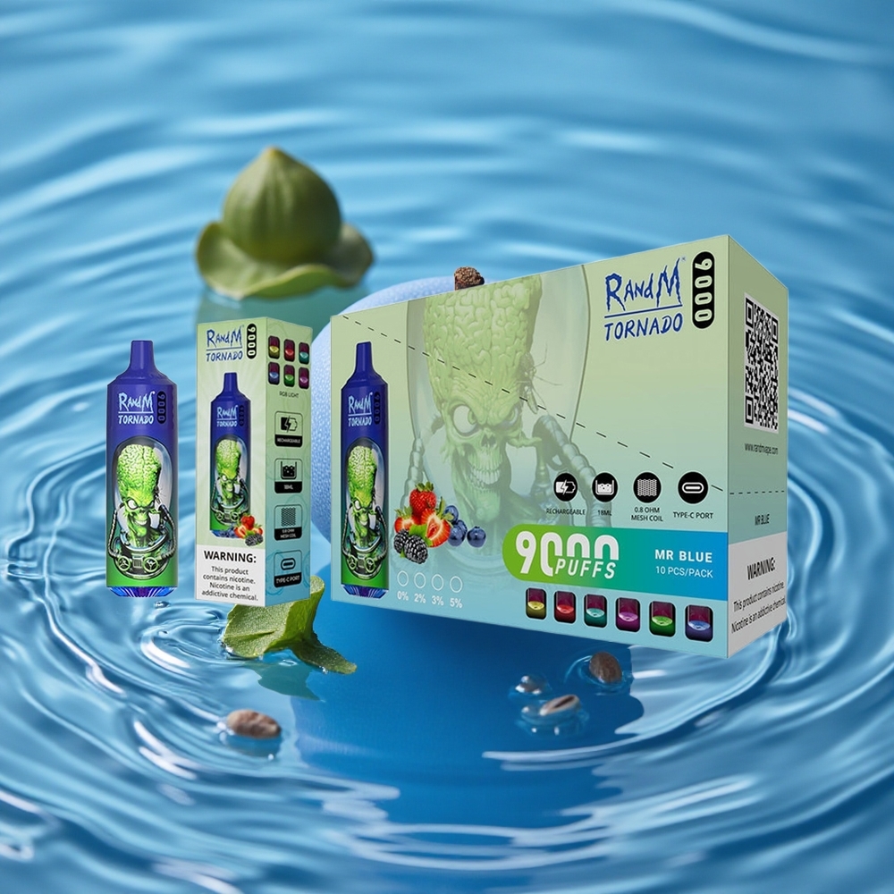 RandM Fumot Tornado 9000 Puffs Vienkartinis Vape Mėlynasis