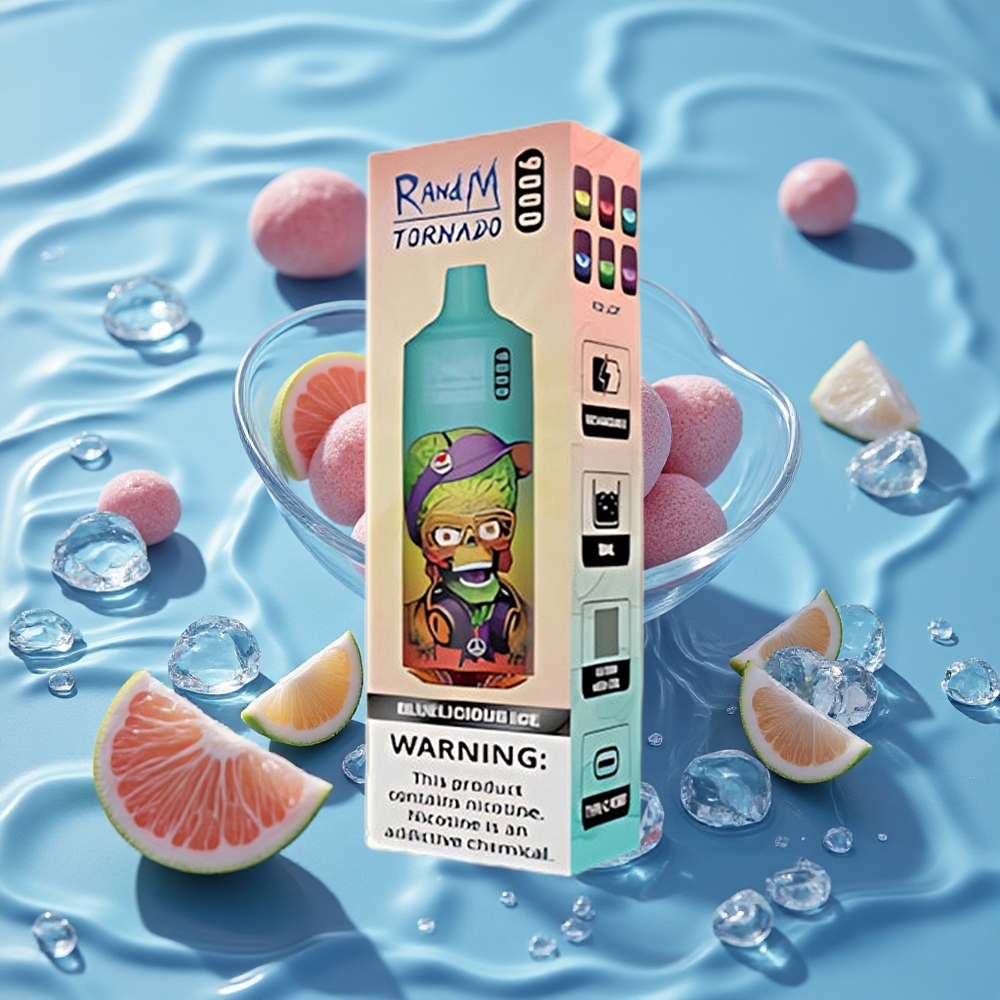 RandM Fumot Tornado 9000 Puffs Vienkartinis Vape Mėlynasis Ledas (18 ml)