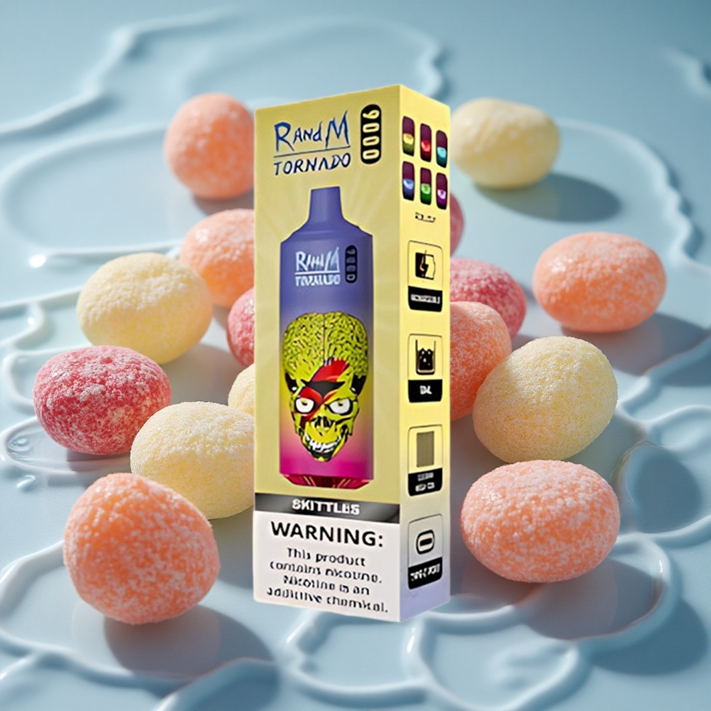 RandM Fumot Tornado 9000 Puffs Vienkartinis Vape Skittles (54 Skoniai)