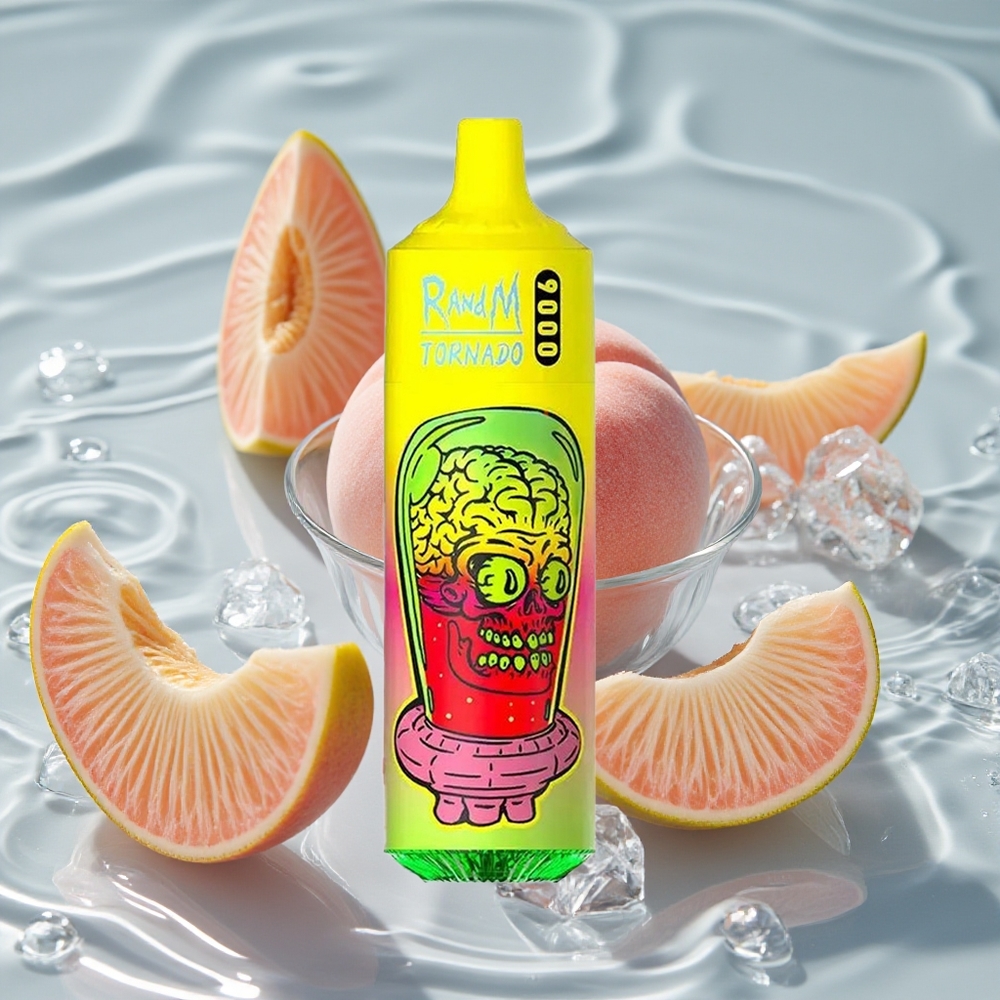 RandM Fumot Tornado 9000 Puffs Vienkartinis Vape Vasaros Persikas Ledas