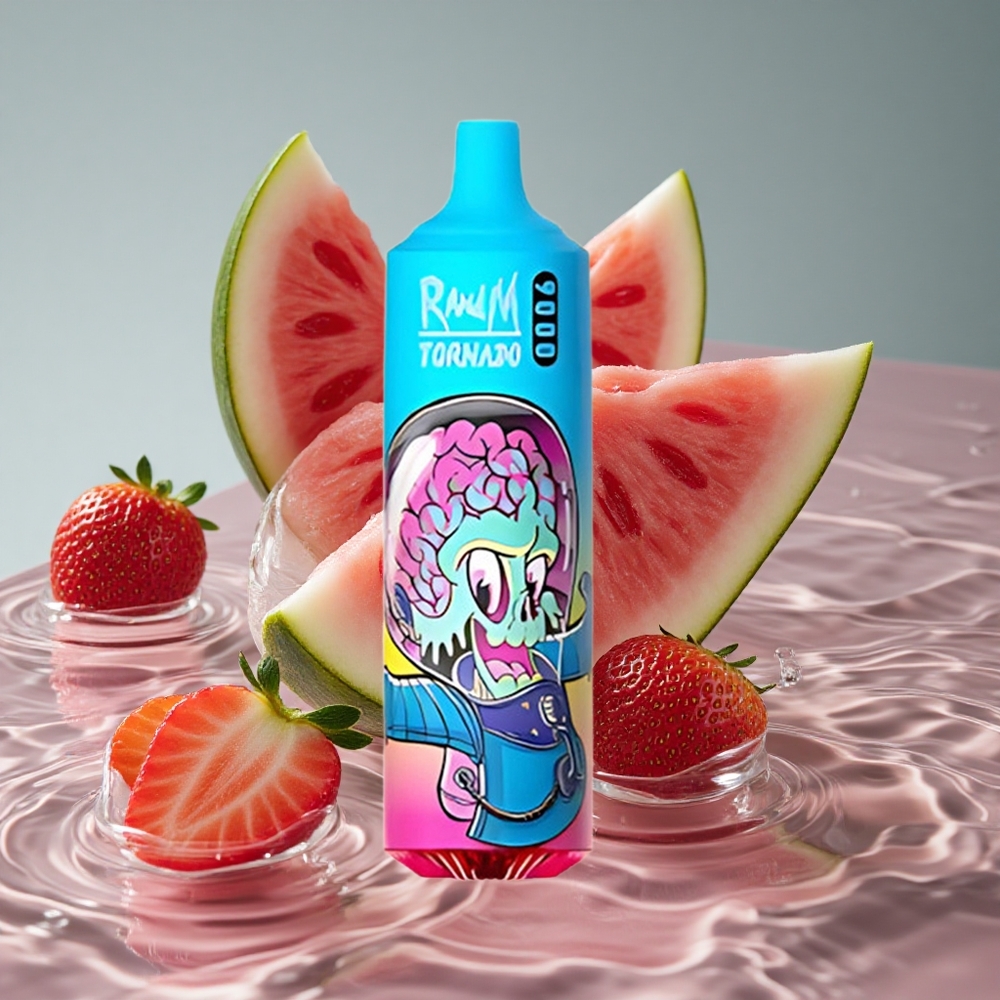 RandM Fumot Tornado 9000 Puffs su 54 Skoniai Vienkartinis Vape Prime Braškė Vandenis