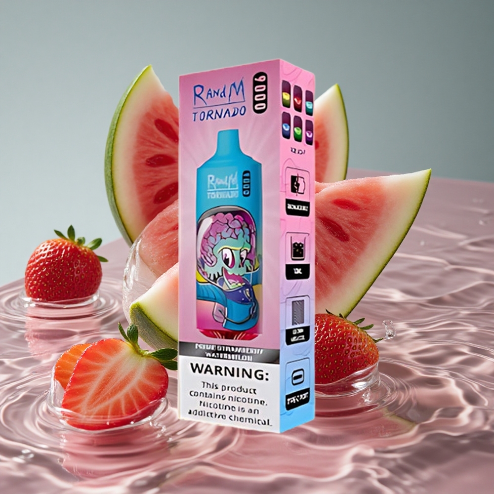 RandM Fumot Tornado 9000 Puffs su 54 Skoniai Vienkartinis Vape Prime Braškė Vandenis