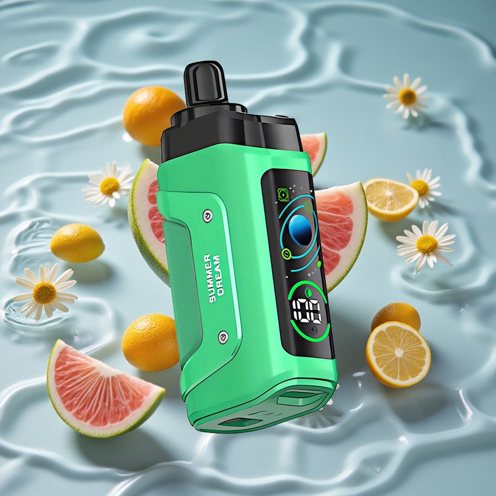 Razz Bar 45000 Puffs Vienkartinis Vape 10 Omų Tinklelinė Spiralė Summer Dream