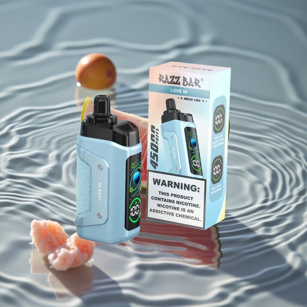 Razz Bar 45000 Puffs Vienkartinis Vape Love 66 su 10 Omų Tinklelio Ritė