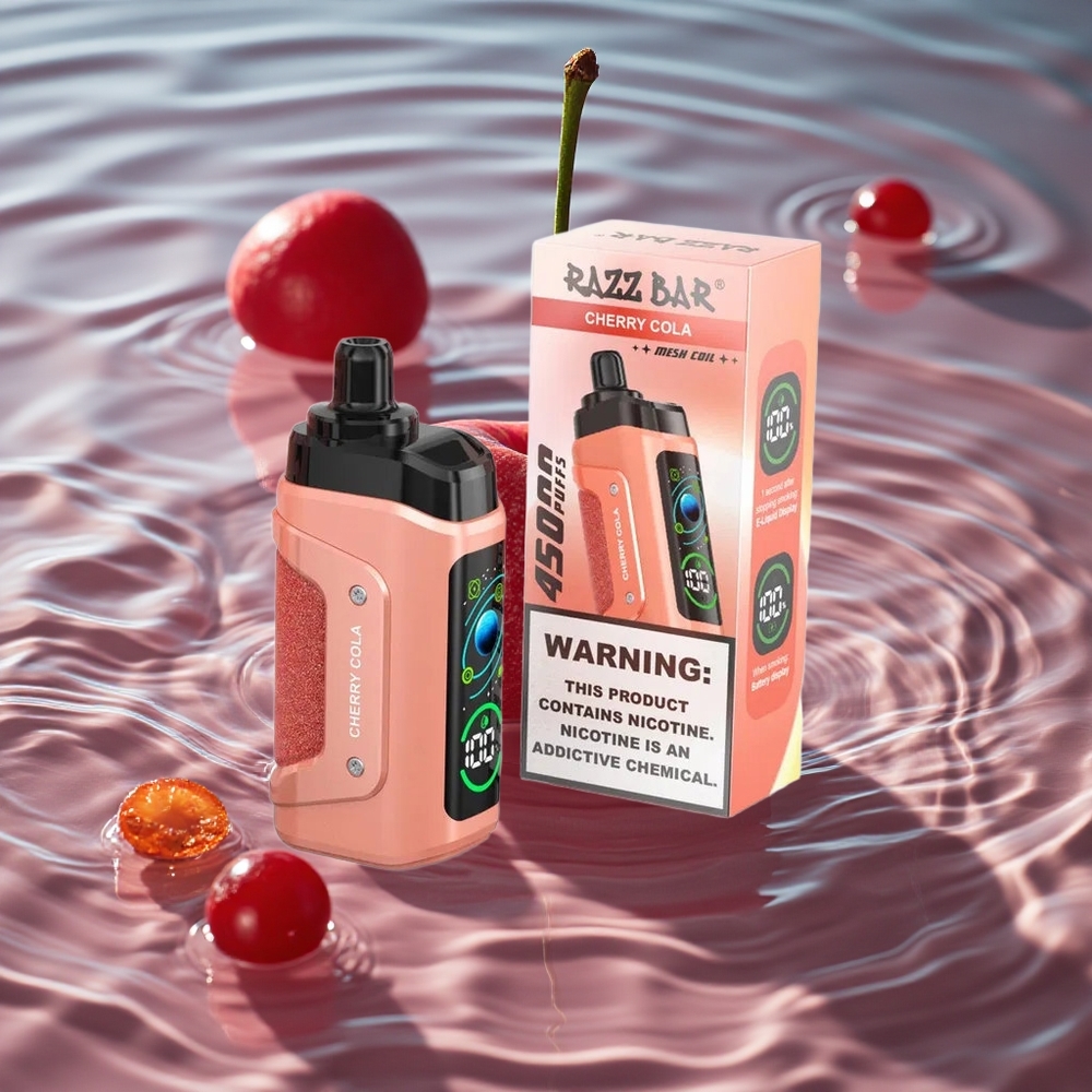Razz Bar 45000 Puffs Vienkartinis Vape Vyšnių Kola