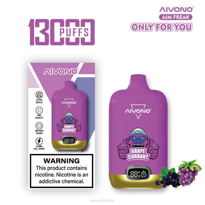Aivono AIM FREAK 13 000 vynuogių serbentų - L68X251 Aivono Vape Review