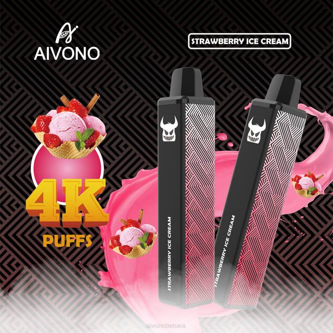 Aivono AIM FREAK 4000 braškių ledų - L68X263 Aivono Vape Review