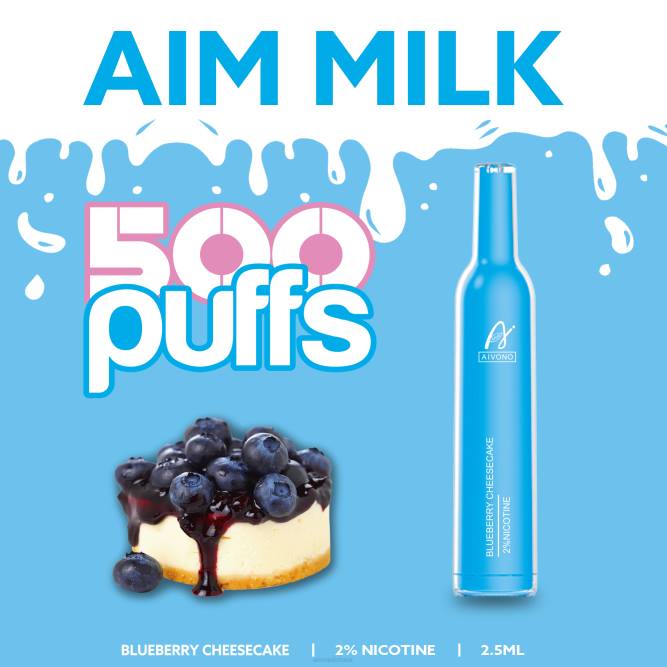 Aivono AIM MILK 500 mėlynių sūrio pyragas - L68X274 Aivono Puffs