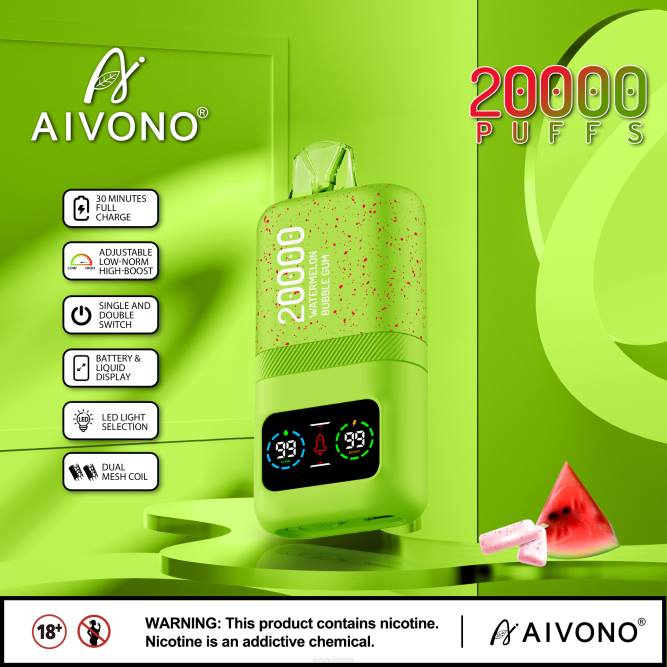 Aivono AIM magic 20 000 arbūzinė guma - L68X82 Aivono Puffs