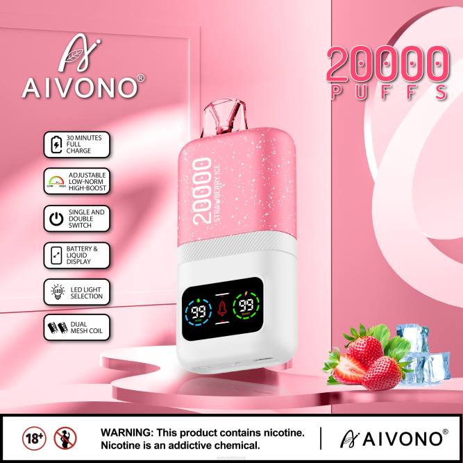 Aivono AIM magic 20 000 braškių ledų - L68X74 Aivono Vape Review