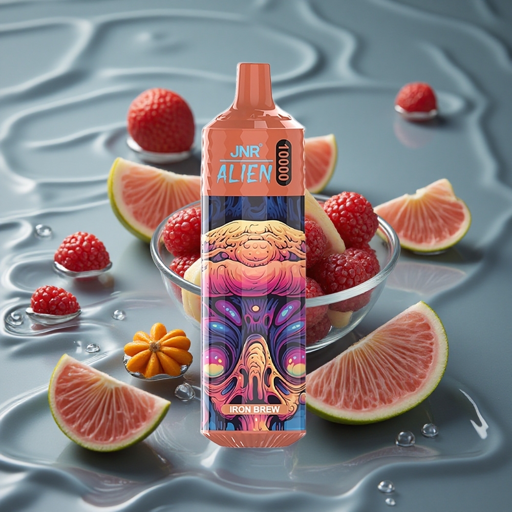 JNR Alien 10000 Puffs 20ml Skystis Iron brew Vienkartinis Vape