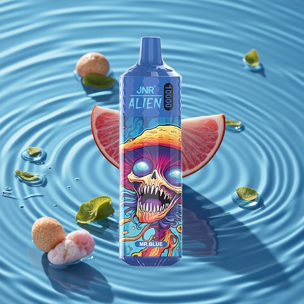 JNR Alien 10000 Puffs 850mAh Akumuliatorius 10000 Pūsmokų Mr mėlyna