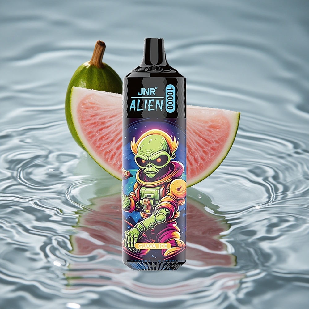 JNR Alien 10000 Puffs 850mAh Akumuliatorius Guava ledas