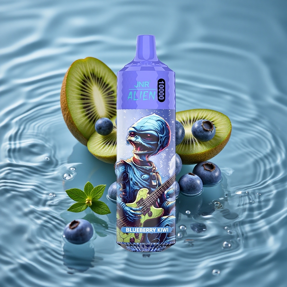JNR Alien 10000 Puffs 850mAh Akumuliatorius Vienkartinis Vape Mėlynųjų Gervuogių Kivis