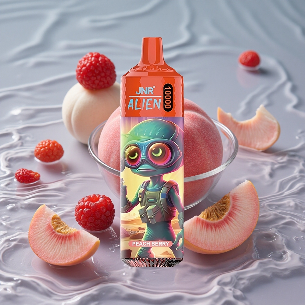 JNR Alien 10000 Puffs 850mAh Akumuliatorius Vienkartinis Vape Persikas Uoga