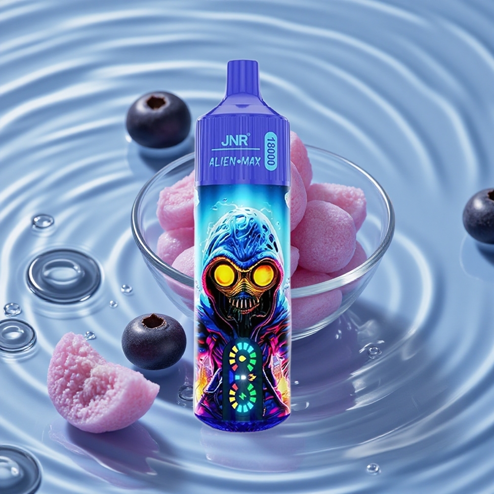 JNR Alien Max 18000 Puffs Dviguba Dėžutė & Dvigubas Šerdis Mėlynųjų Gervuogių Burbuliai