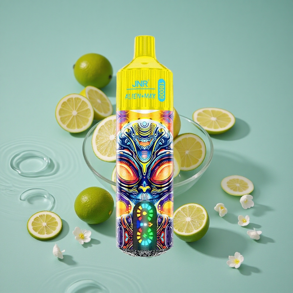 JNR Alien Max 18000 Puffs Dviguba Tinklelinė Ritė Citrina & Žalioji Riešutė