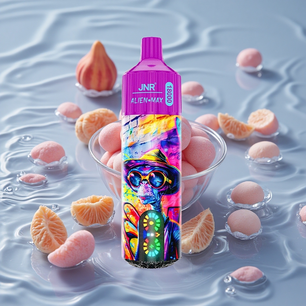 JNR Alien Max 18000 Puffs Vienkartinis Vape Persikų Mėlynųjų Uogų Saldainiai