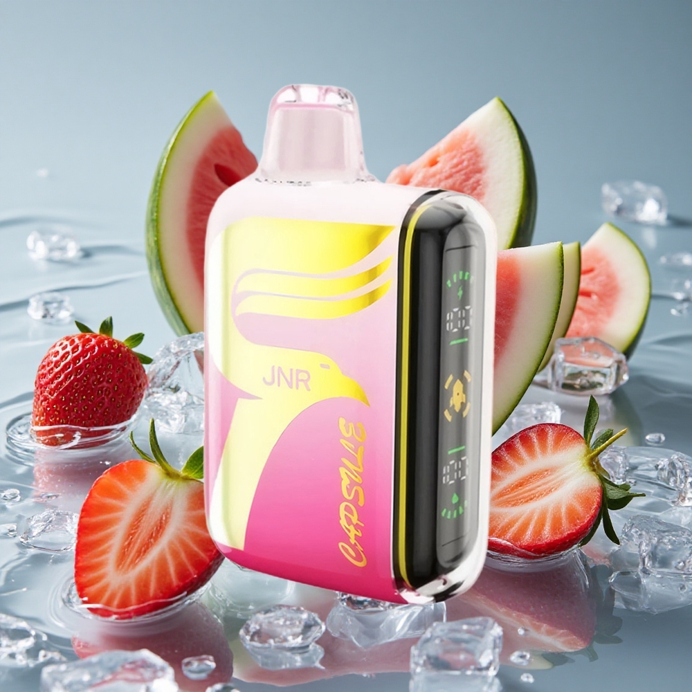 JNR Capsule 15000 Puffs Vienkartinis Vape Braškių Arbūzo Ledas