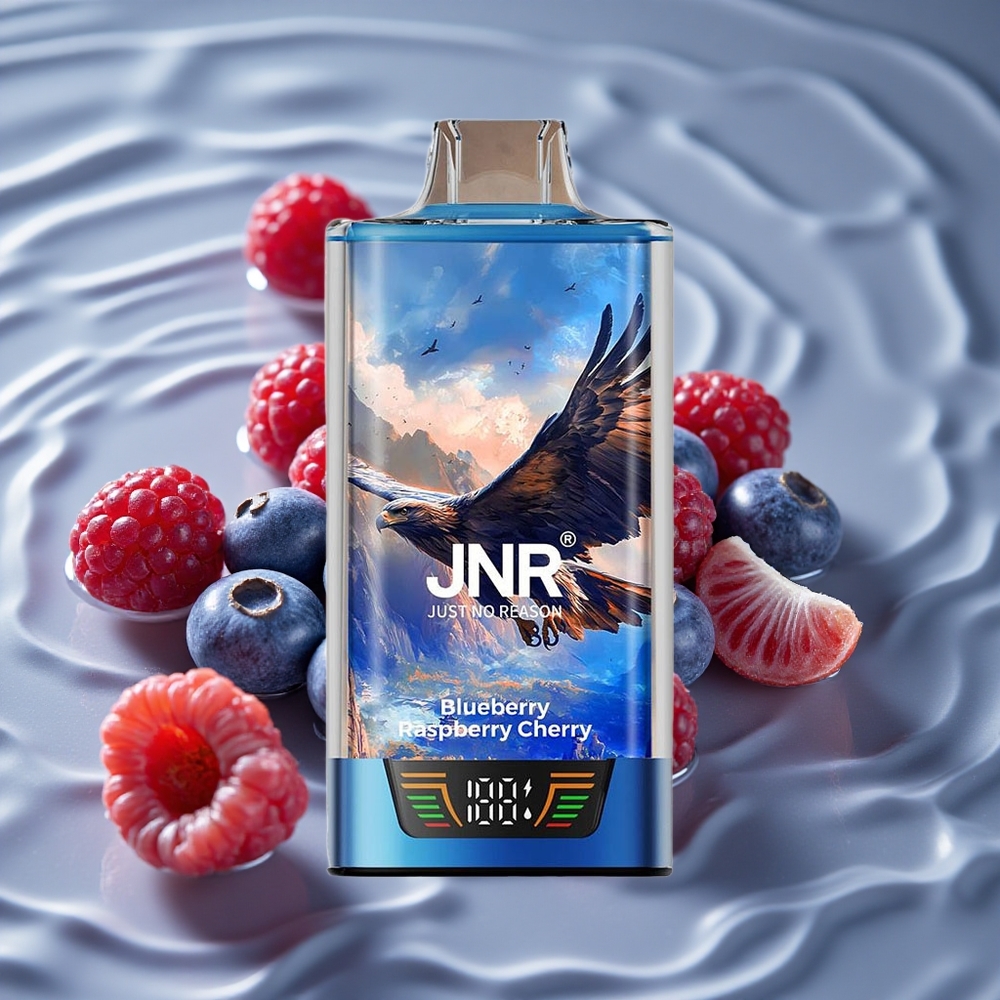 JNR Falcon Pro 28000 Dujinė Garinukė su 30ml Talpa Mėlynųjų Aviečių, Aviečių, Vyšnių