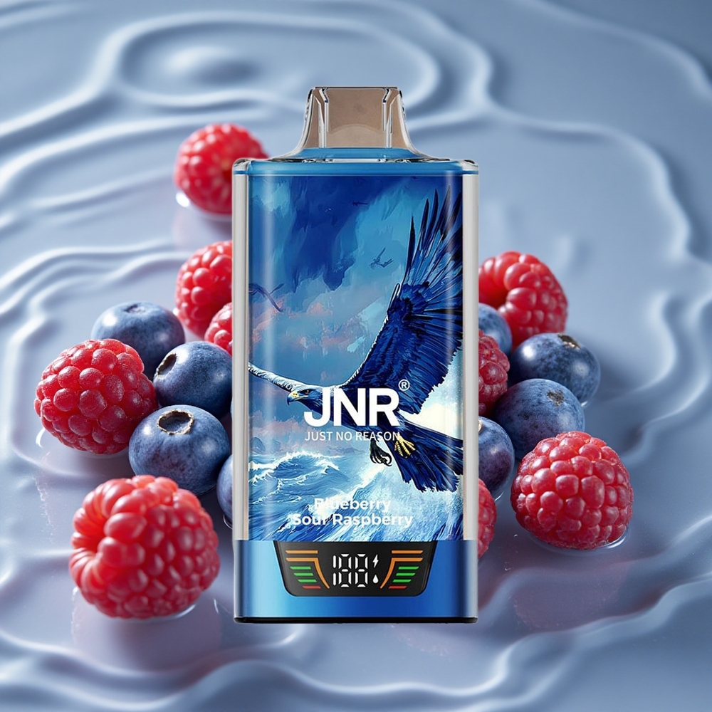 JNR Falcon Pro 28000 Dujinė Rūkymo Priemonė su Mėlynių ir Rūgščių Aviečių Skoniu
