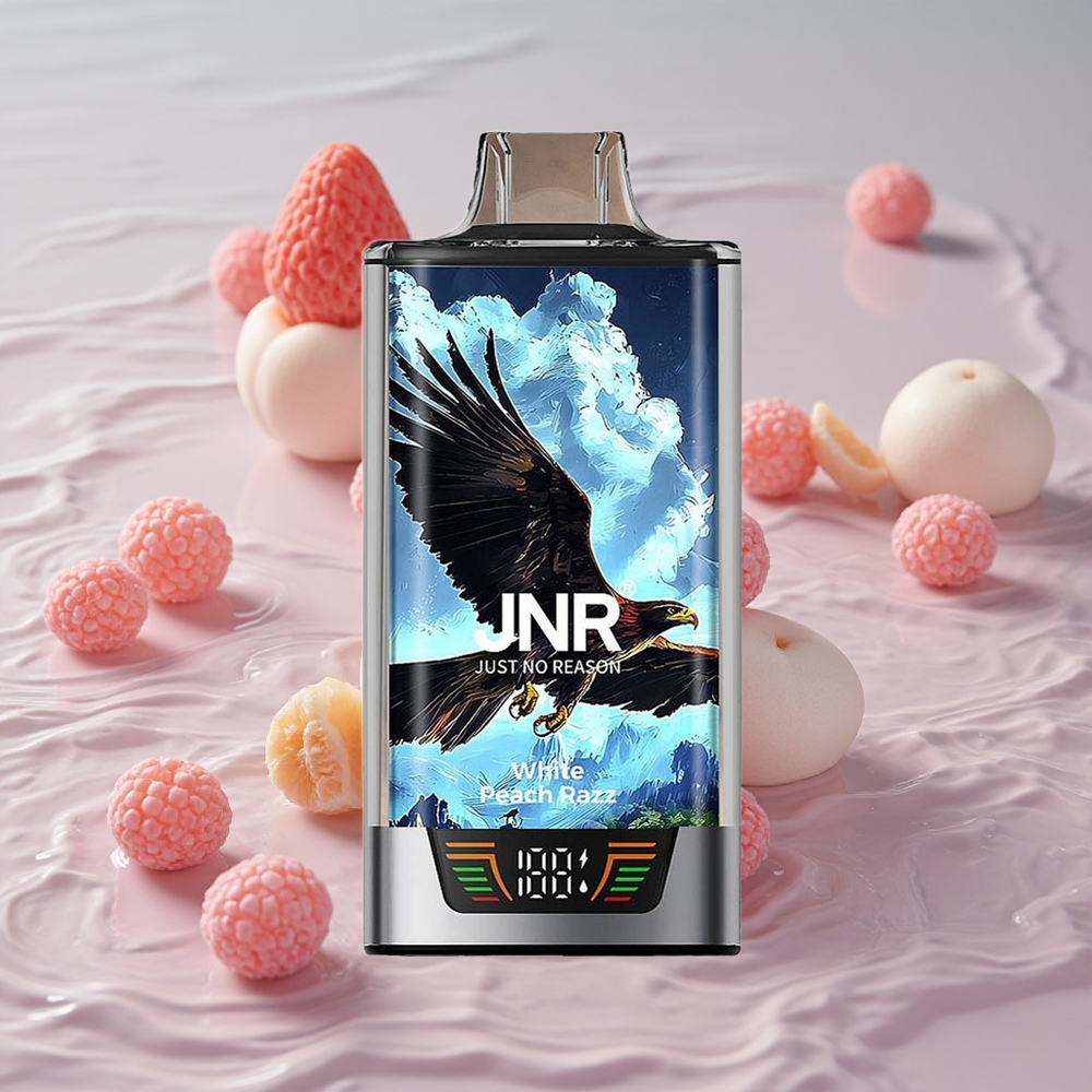 JNR Falcon Pro 28000 Vienkartinis Vape Baltasis Persikas Razz su 28000 Traukimų