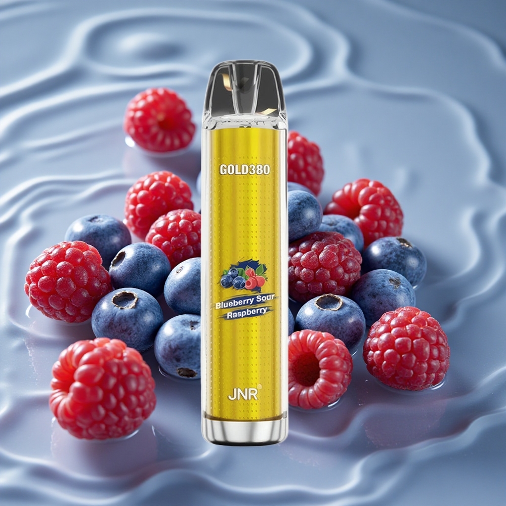 JNR Gold380 6000 Puffs Vienkartinis Vape Mėlynųjų Serbentų Rūgščiosios Avietės