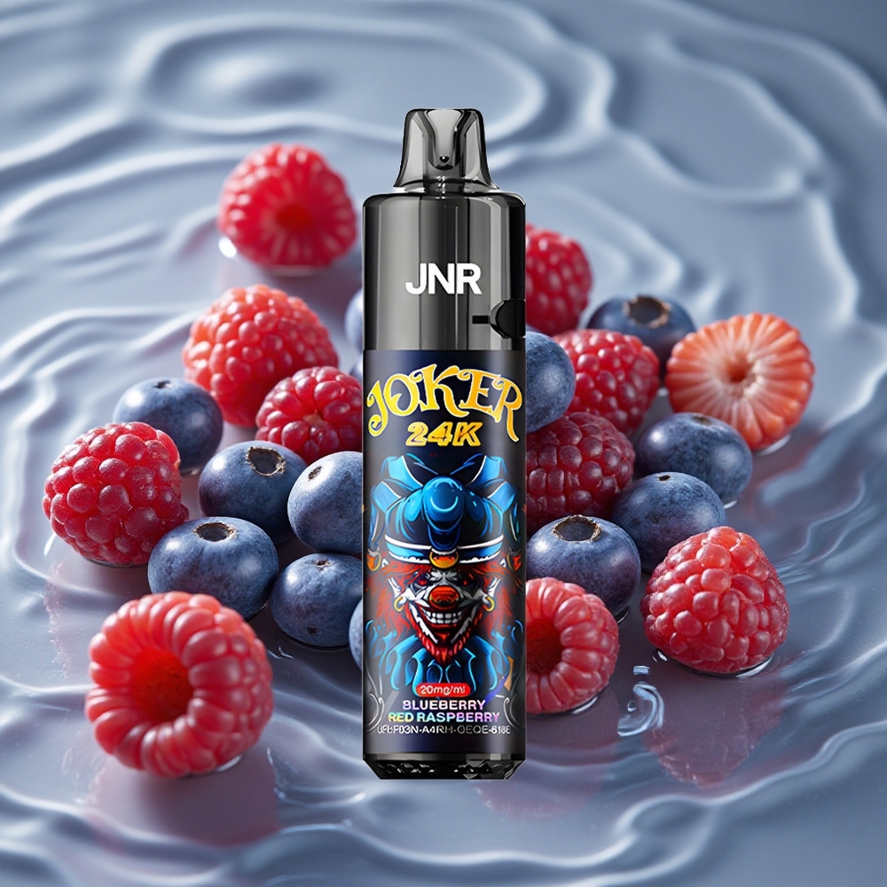 JNR Joker 24K Puffs 10ml Perpildomas Podas Vienkartinis Vape Mėlyna Raudonoji Avietė