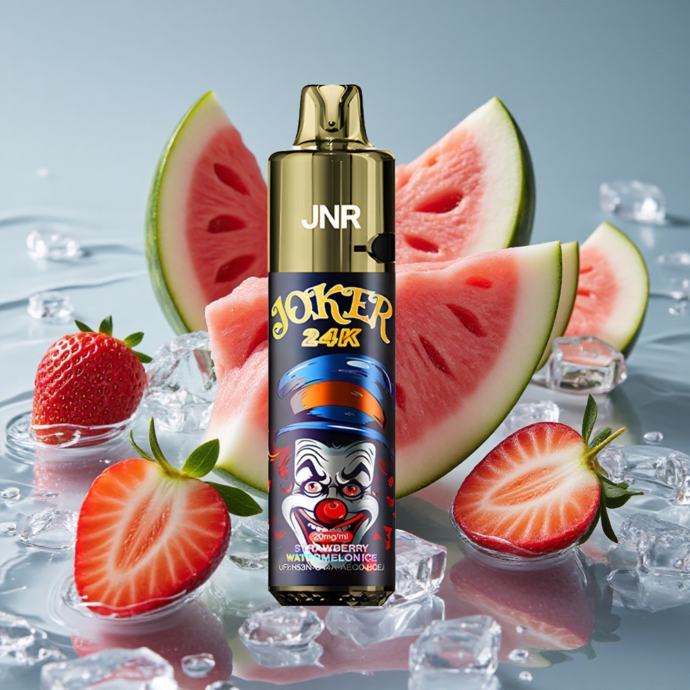 JNR Joker 24K Puffs Vienkartinis Vape Braškės Arbūzo Ledas su 800mAh Baterija