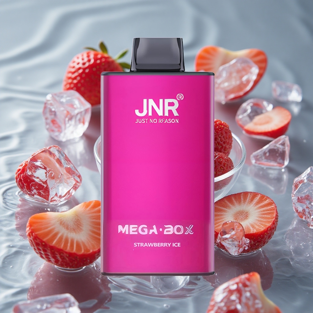 JNR Mega Box 25000 Puffs Vienkartinis Vape Braškės Ledas