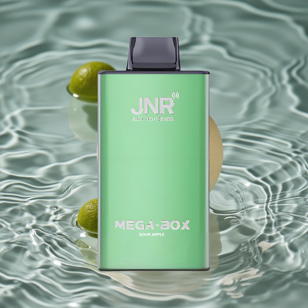 JNR Mega Box 25000 Puffs Vienkartinis Vape Rūgščius Obuolys