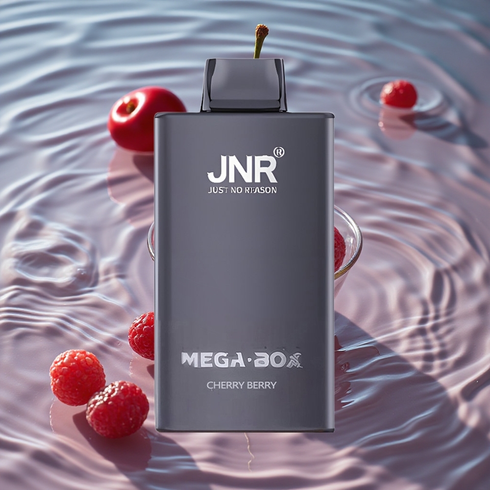 JNR Mega Box 30000 Puffs Vienkartinis Vape Vyšnia Uoga