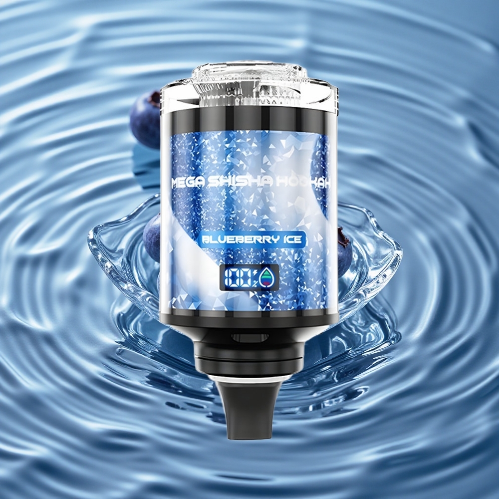 JNR Mega Shisha Hookah 100K Stalinis Suderinamumas Mėlynų Uogų Ledas
