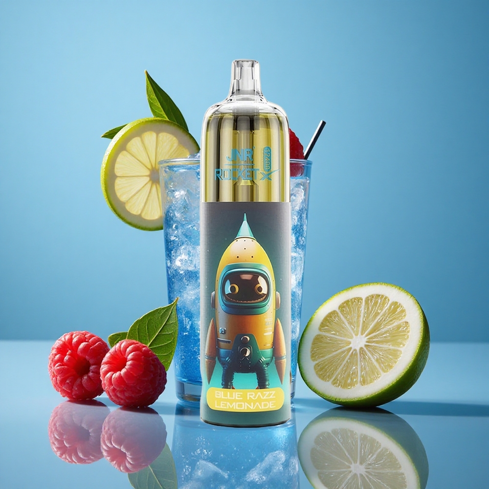 JNR Rocket-X 12400 Puffs Vienkartinis Vape Mėlynų Aviečių Citrinų Limonadas