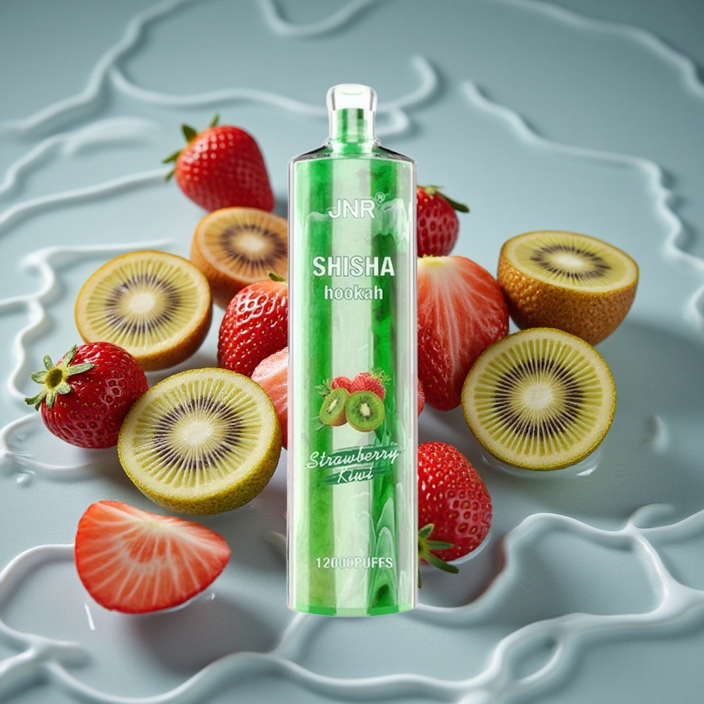JNR Shisha Hookah 12000 Puffs Vienkartinis Vape Braškės Kiwis