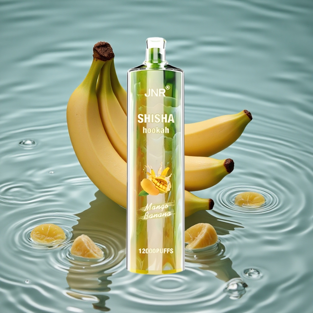 JNR Shisha Hookah 12000 Puffs Vienkartinis Vape Mango Bananas