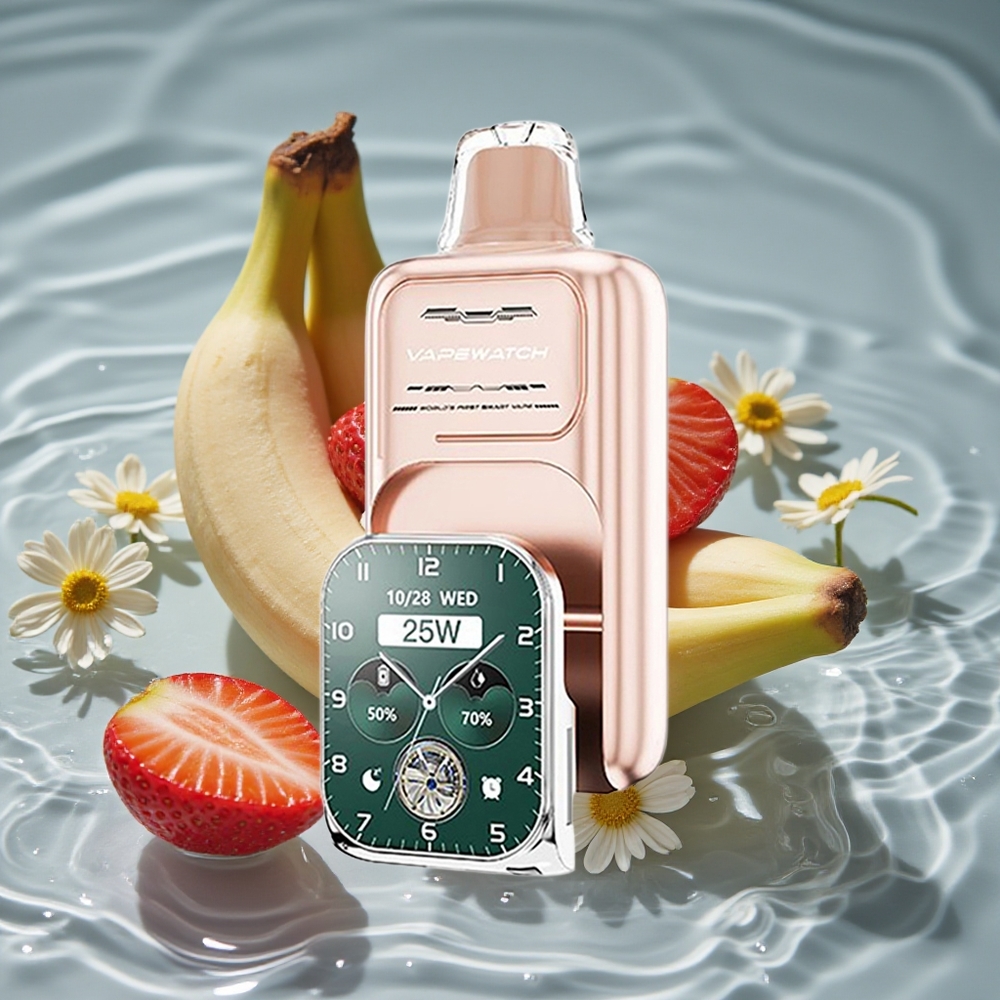 JNR VapeWatch 30000 Puffs Vienkartinis Vape Braškės Bananai