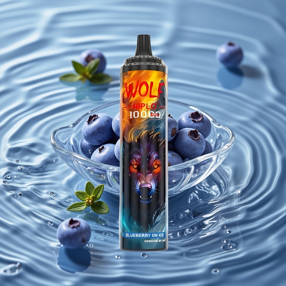 JNR Wolf Niplo 10000 Puffs Vienkartinis Vape Mėlynųjų Gervuogių Ant Led