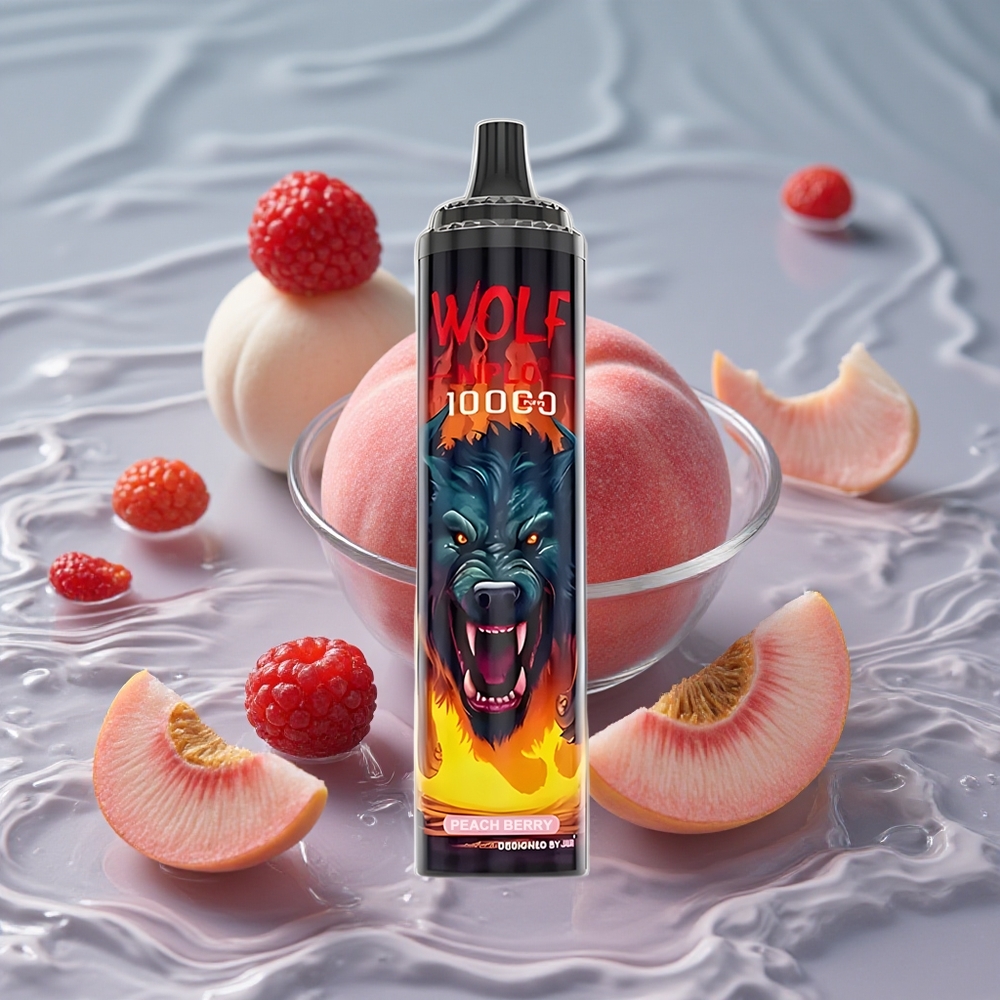 JNR Wolf Niplo 10000 Puffs Vienkartinis Vape Persikų Uogų