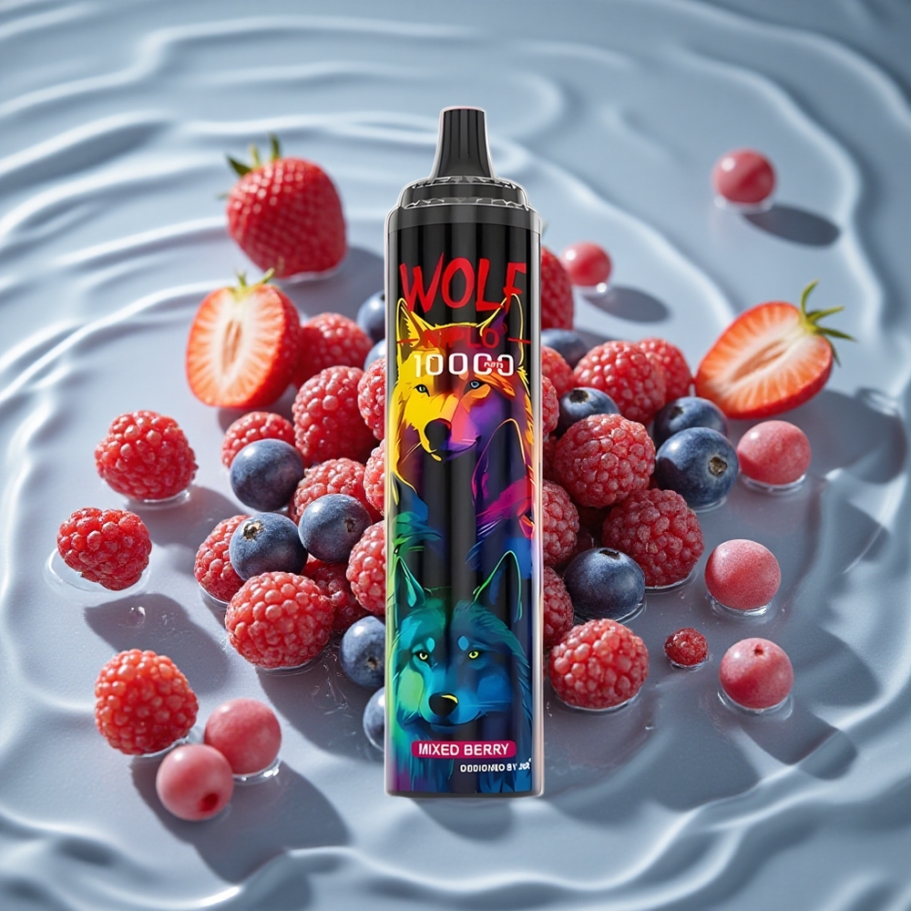 JNR Wolf Niplo 10000 Puffs su 20ml Skysčio Maišytų Uogų Vienkartinis Vape