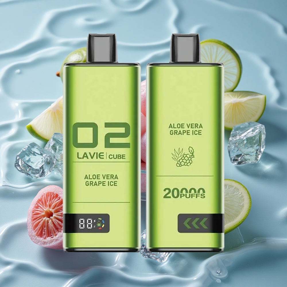Lavie Cube 20000 Puffs Vienkartinis Vape Aliejinė Vera Vynuogių Ledas