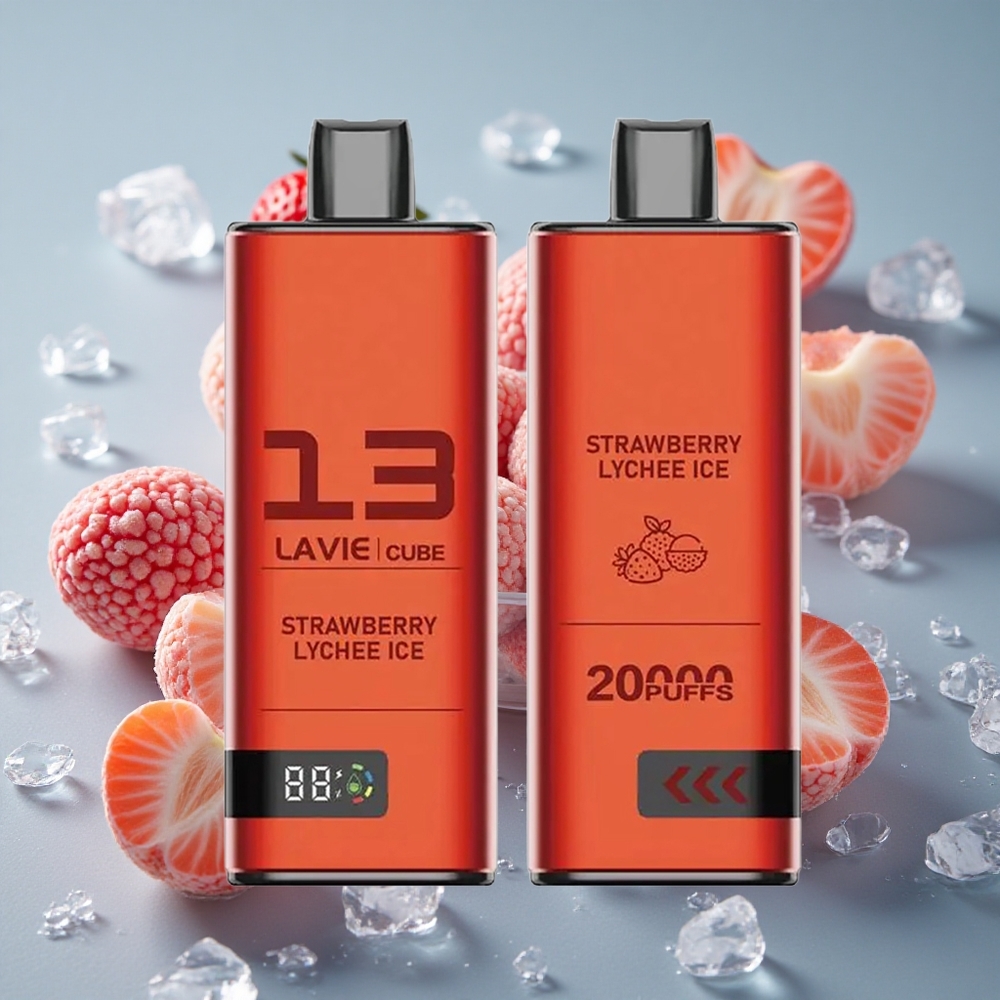 Lavie Cube 20000 Puffs Vienkartinis Vape Braškė Lėčė Ledas