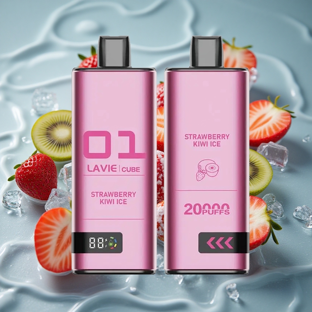 Lavie Cube 20000 Puffs Vienkartinis Vape Braškės Kiwi Ledas 28ML