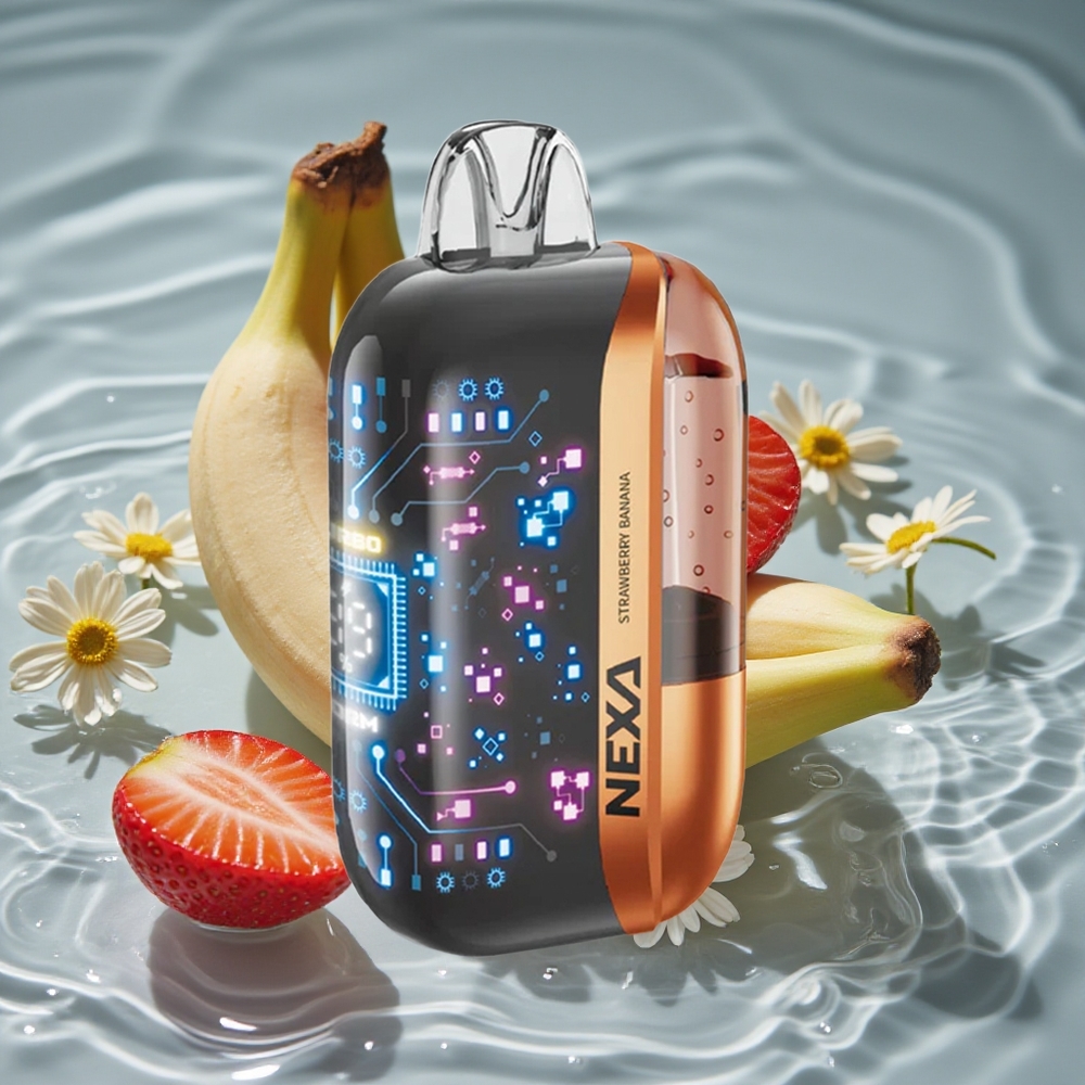 NEXA Ultra 50K Vienkartinis Vapas su 50000 Puffs ir Braškių Bananų Skoniu
