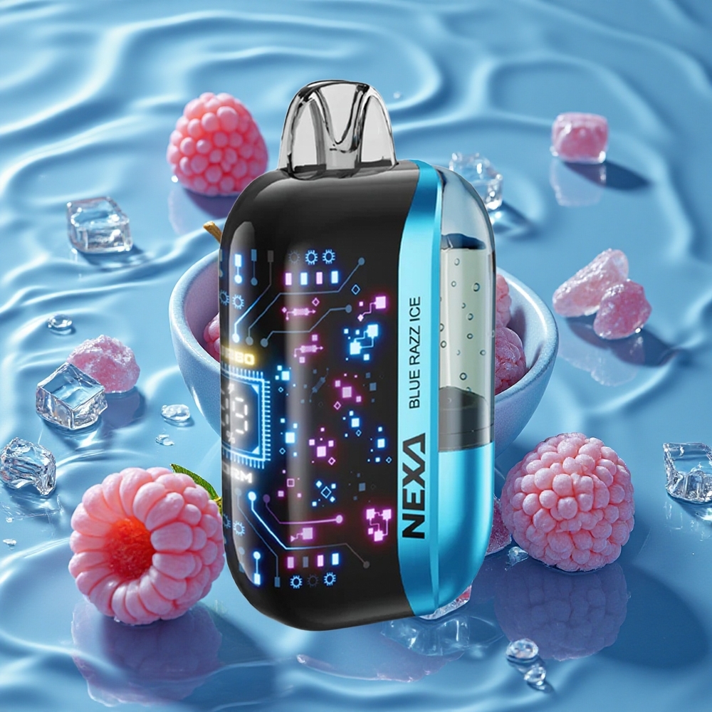 NEXA Ultra 50K Vienkartinis Vape Mėlynų Aviečių Ledas su 50000 Traukimų