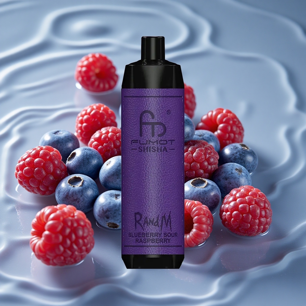 RandM Fumot Shisha 10000 Puffs Vienkartinis Vape Mėlynųjų Gervuogių Rūgščiosios Avietės